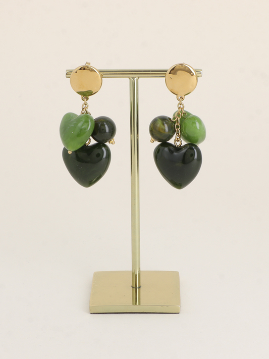 Amour Earrings Green