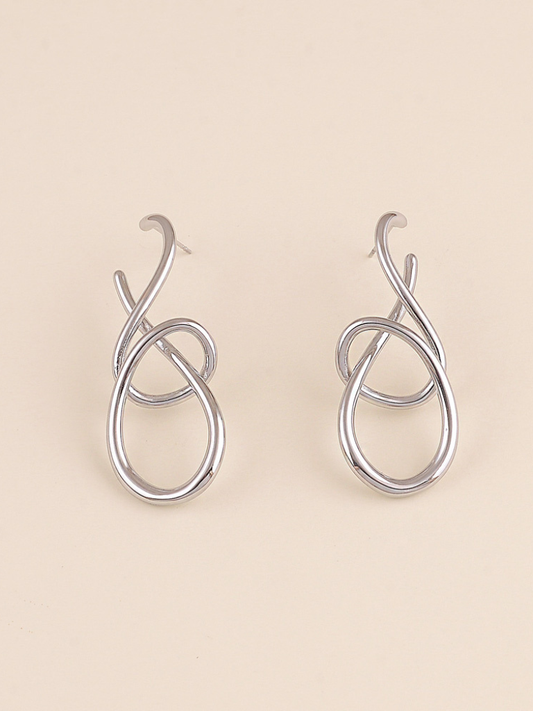 Elodie Twist Earrings Silver