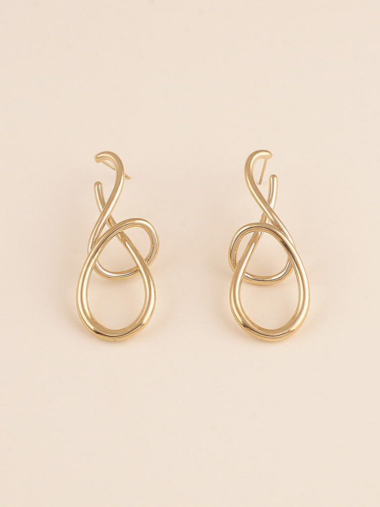 Elodie Twist Earrings Gold