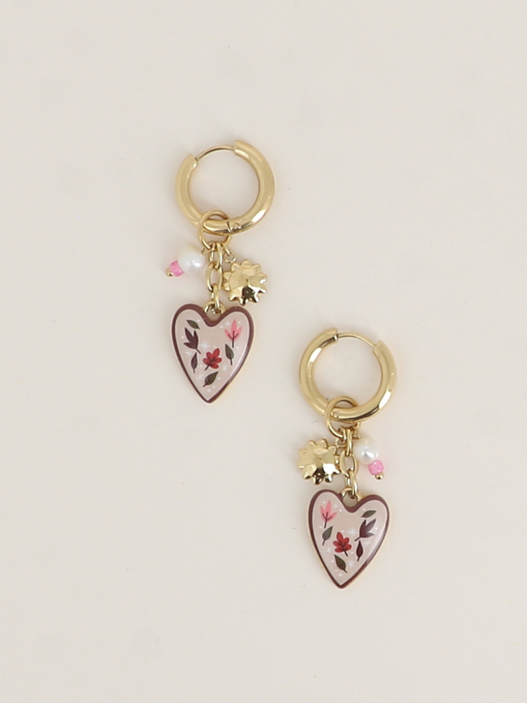 Fleur Heart Earrings