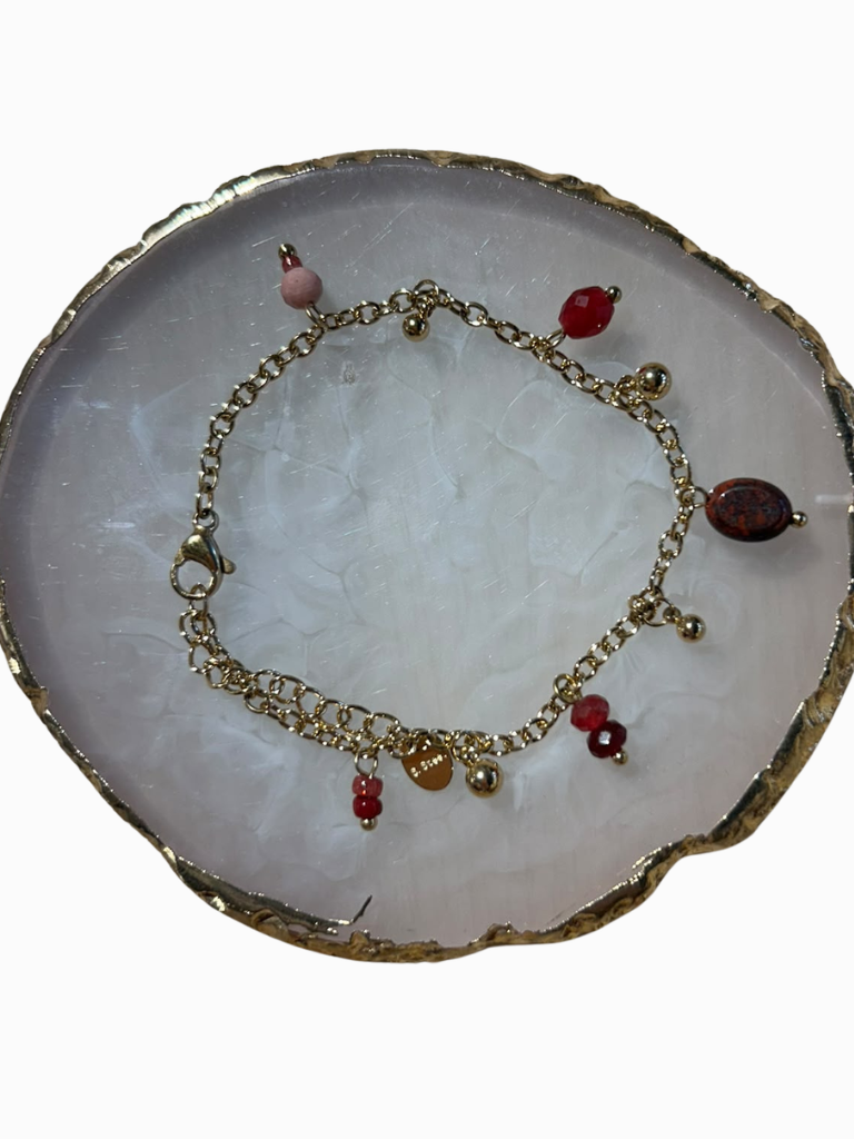 Tessa Red Charm Bracelet