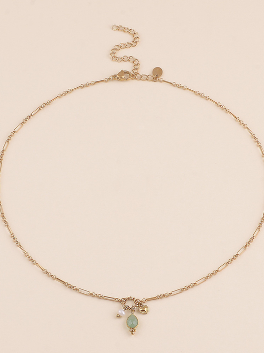 Amara Green Charm Necklace