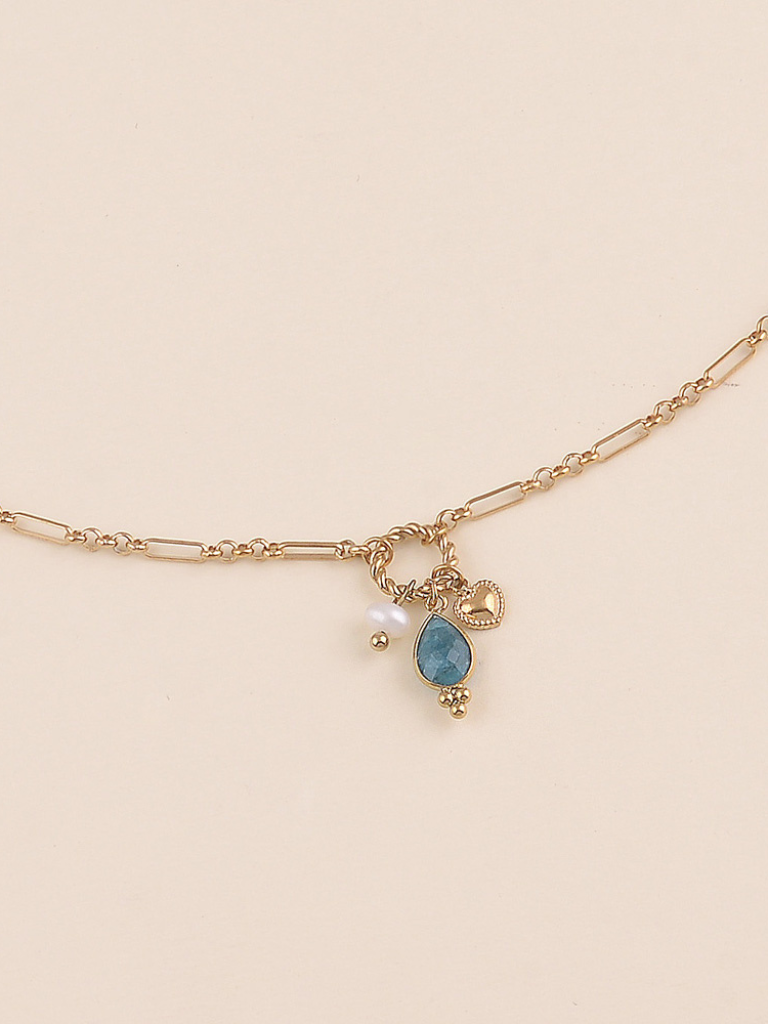 Amara Blue Charm Necklace