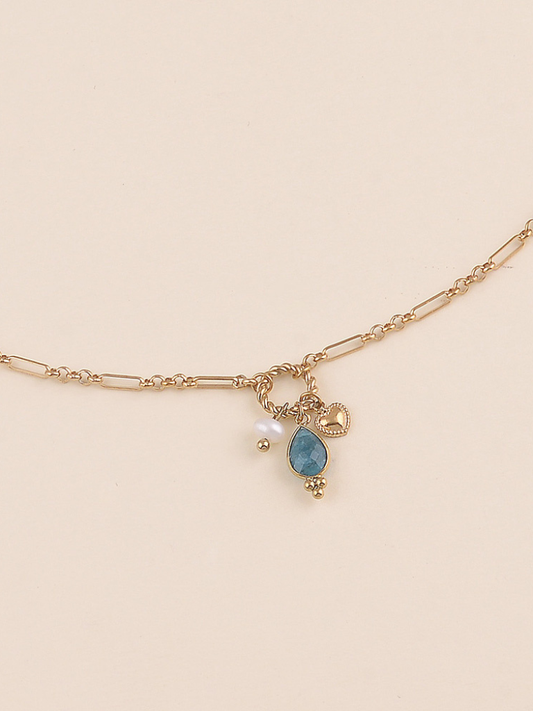 Amara Blue Charm Necklace