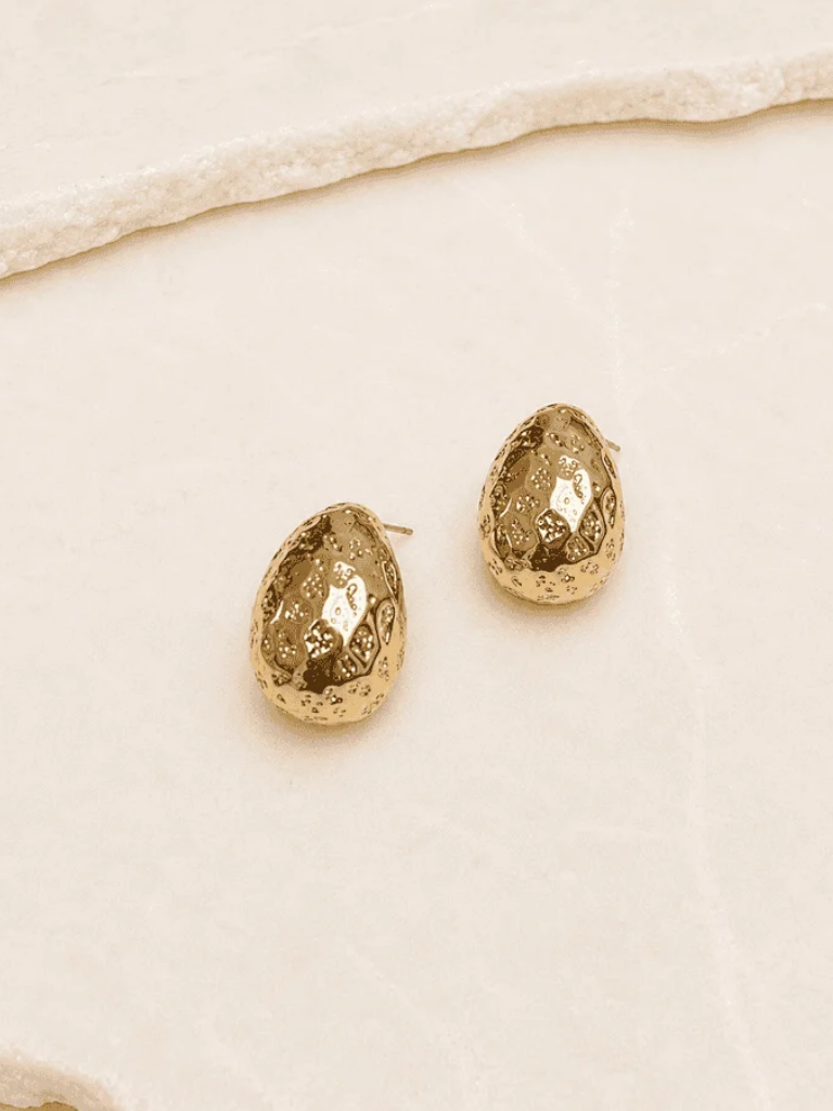 Flo 14k gold plated Dome Earrings