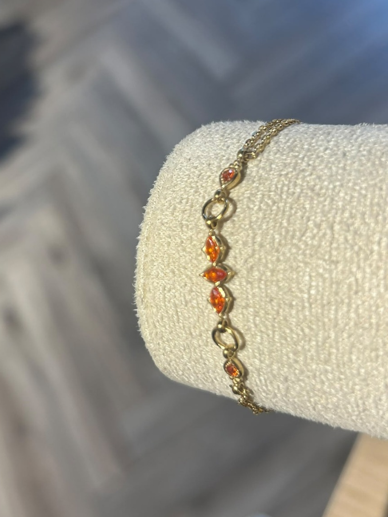 Ines Orange Gem Bracelet