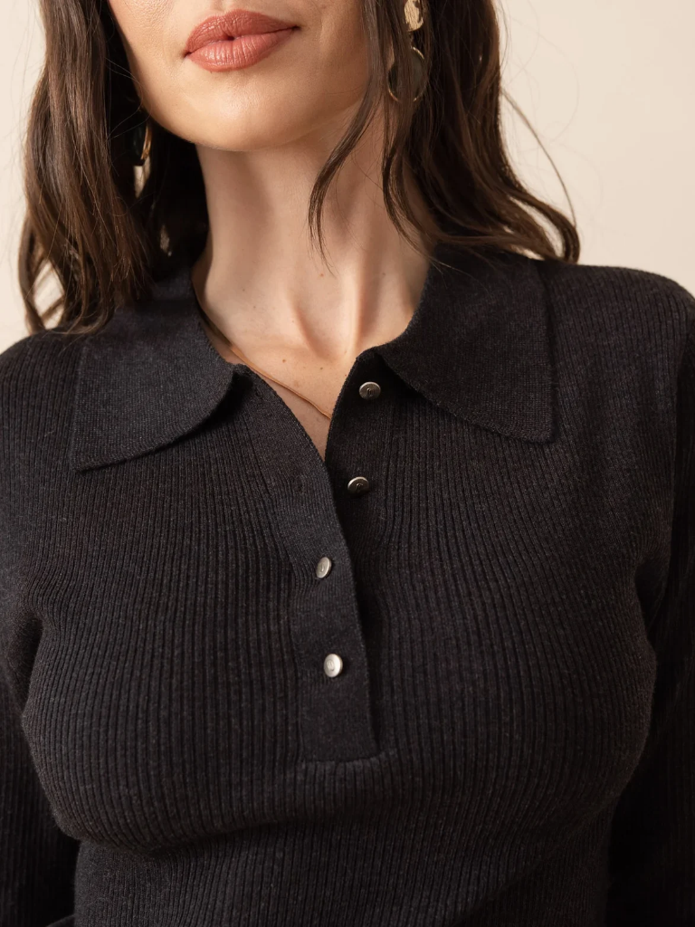 Celine Charcoal Polo