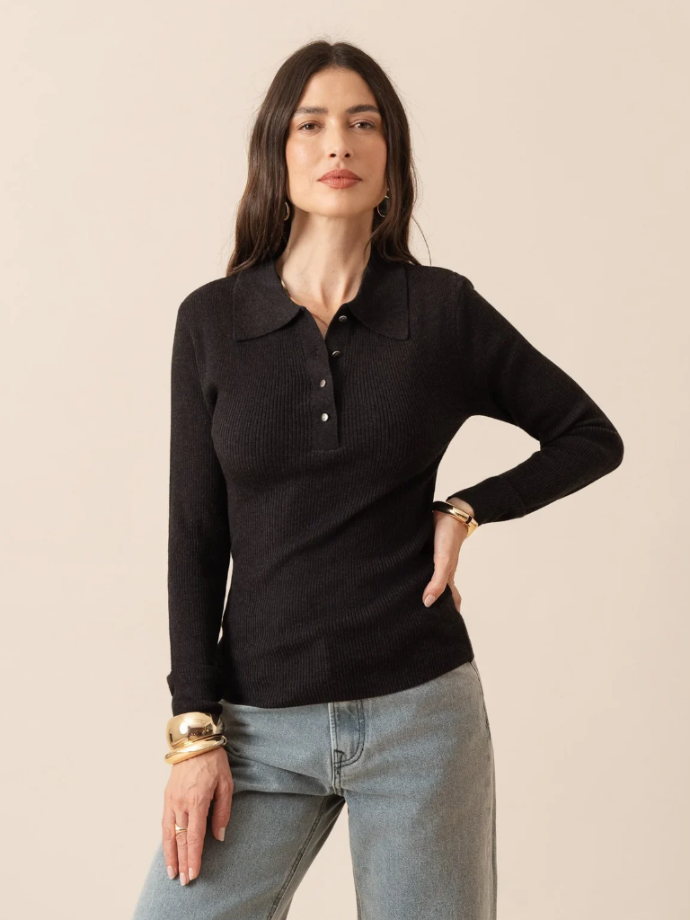 Celine Charcoal Polo