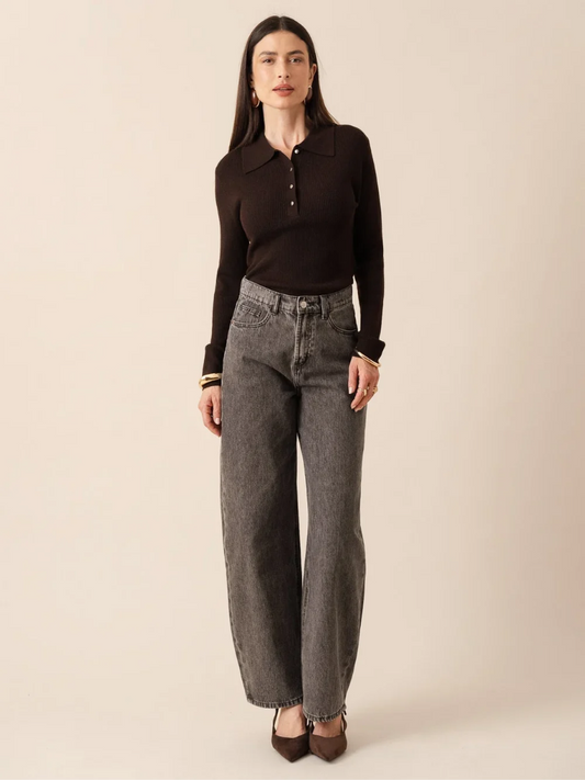 Brune Barrel Grey Jean
