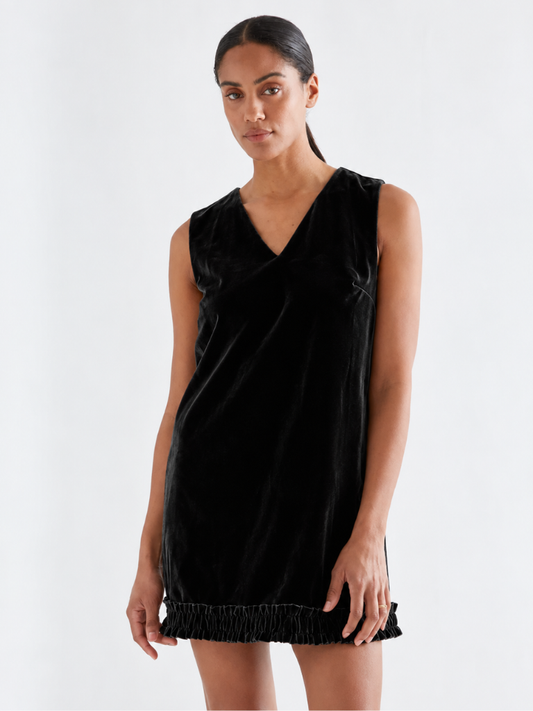 Kelly Black Velvet Dress