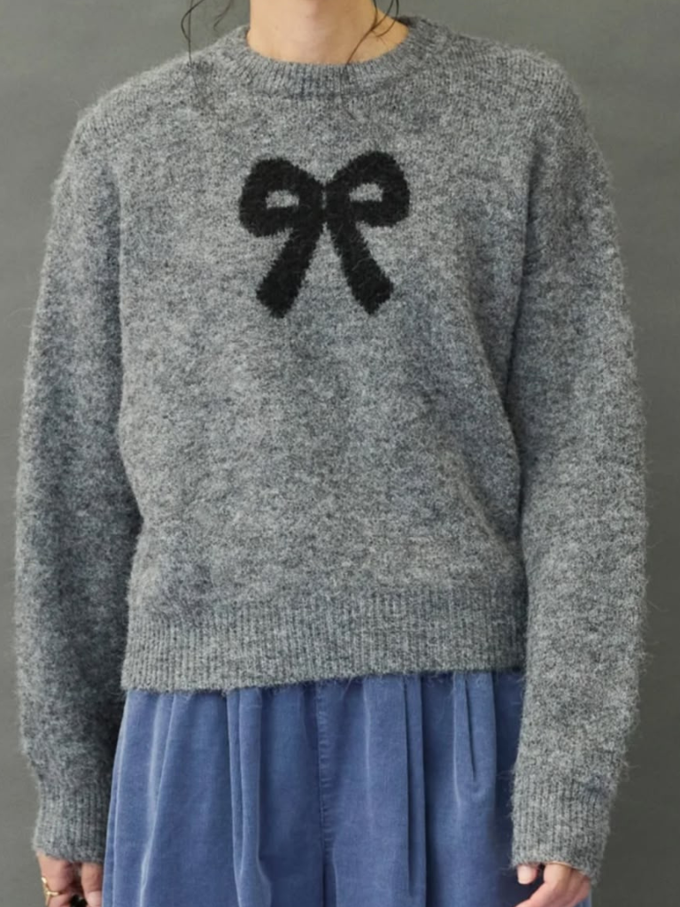 Adele Bow Print Jumper