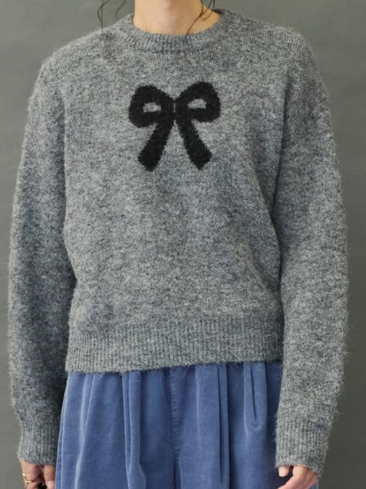 Adele Bow Print Jumper