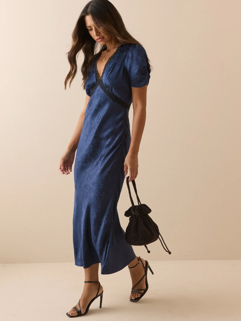 Nicolette Midi Navy Dress