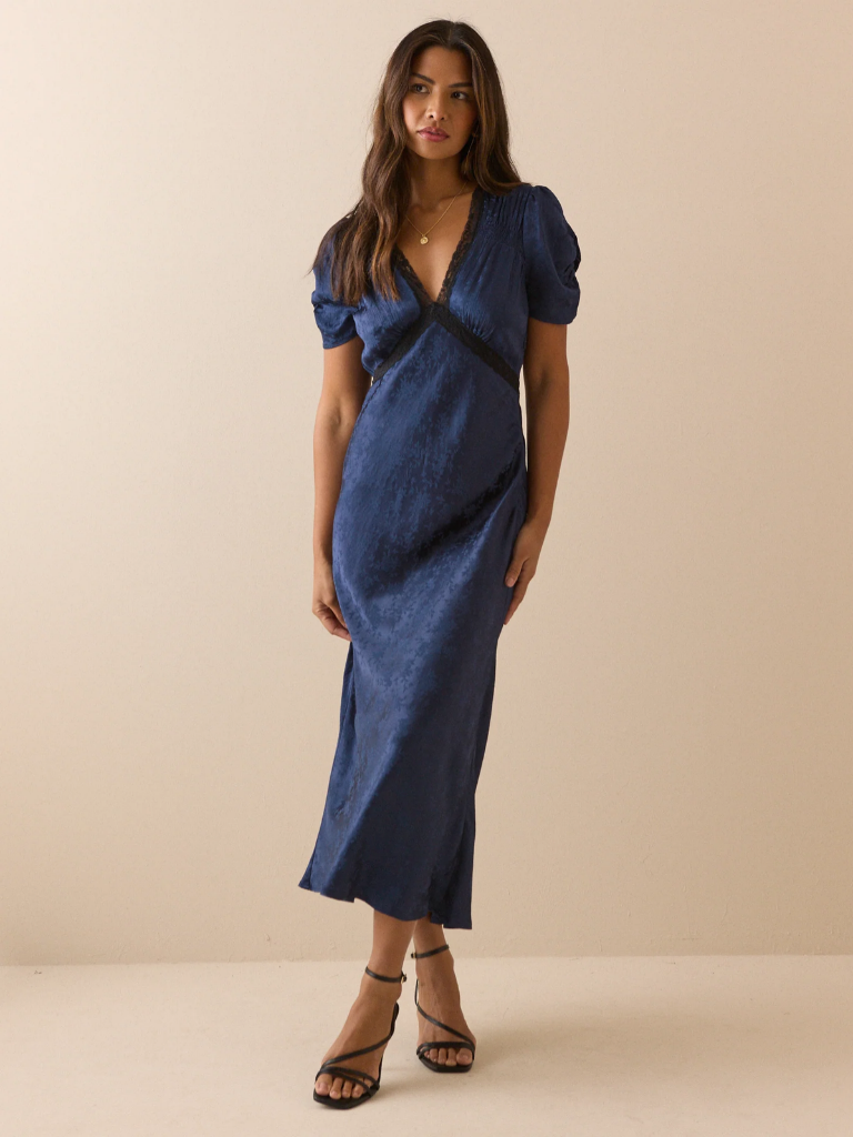 Nicolette Midi Navy Dress