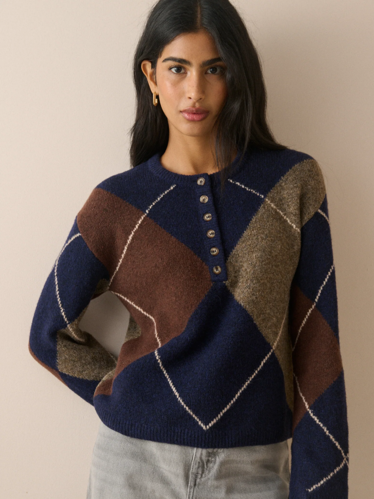 Henley Navy Jumper