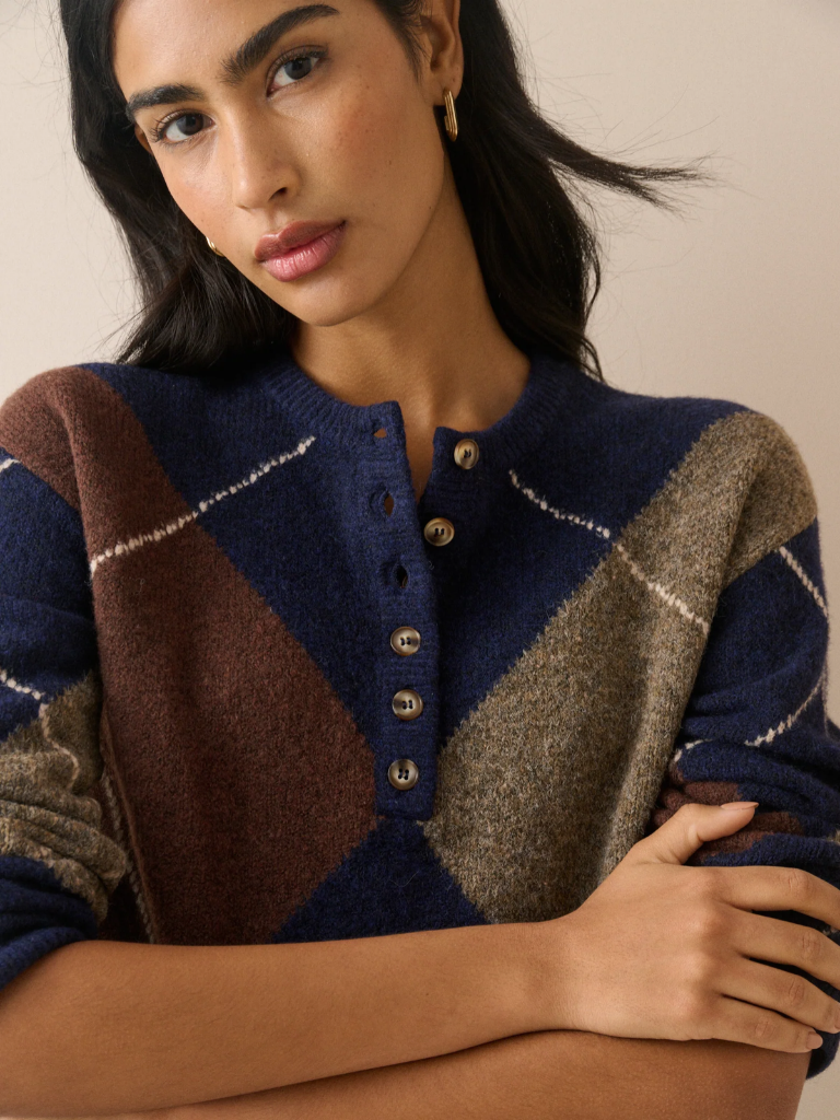 Henley Navy Jumper