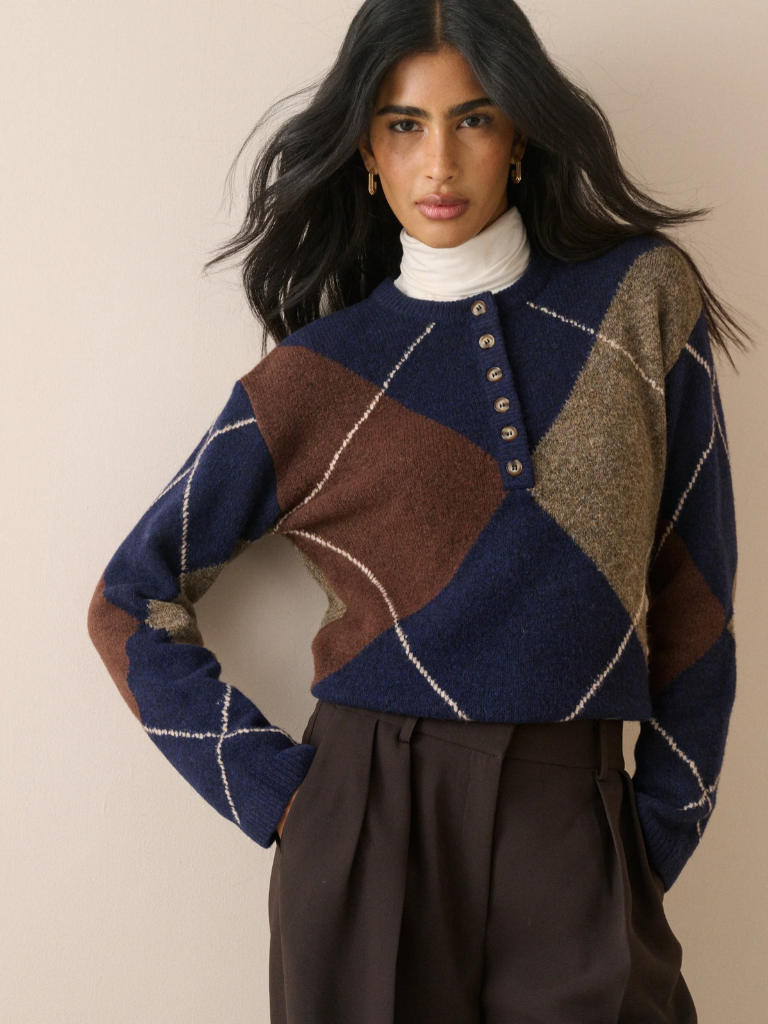 Henley Navy Jumper