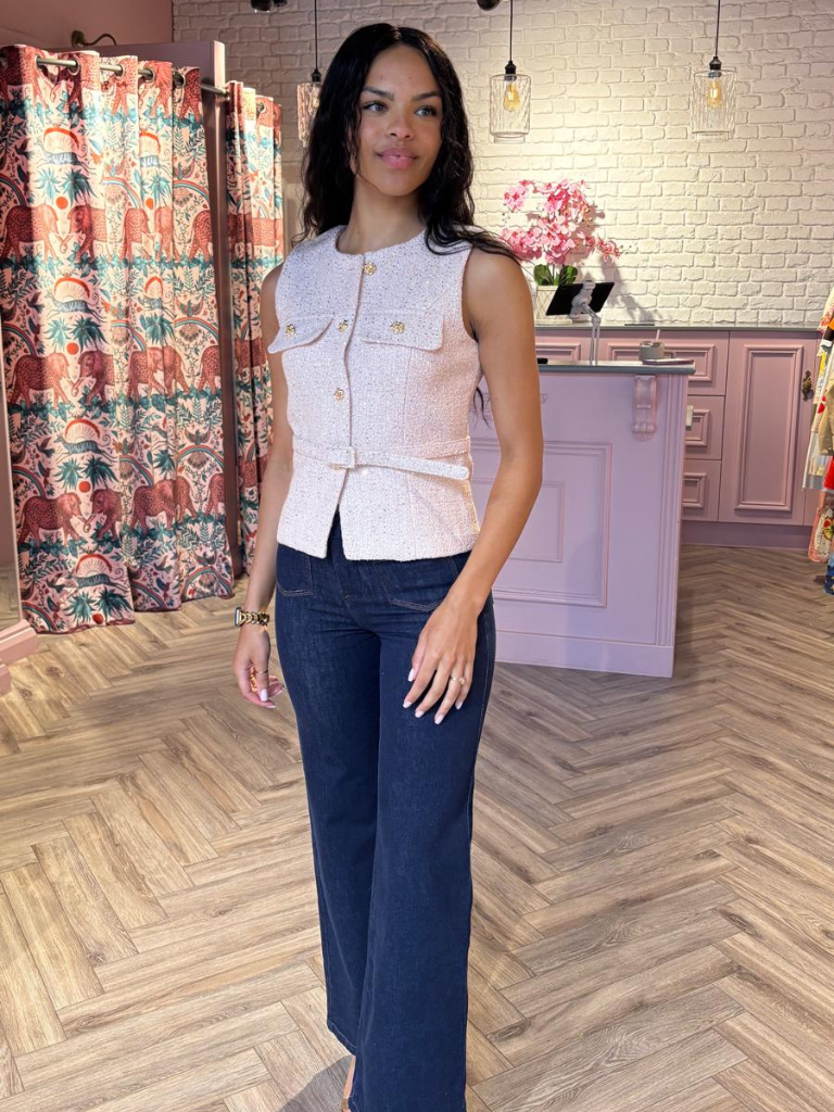 Olivia Waistcoat Blush