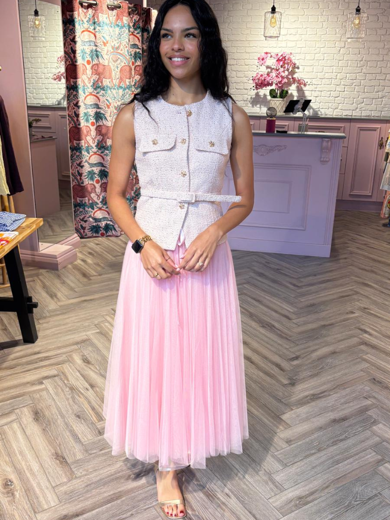 Olivia Waistcoat Blush