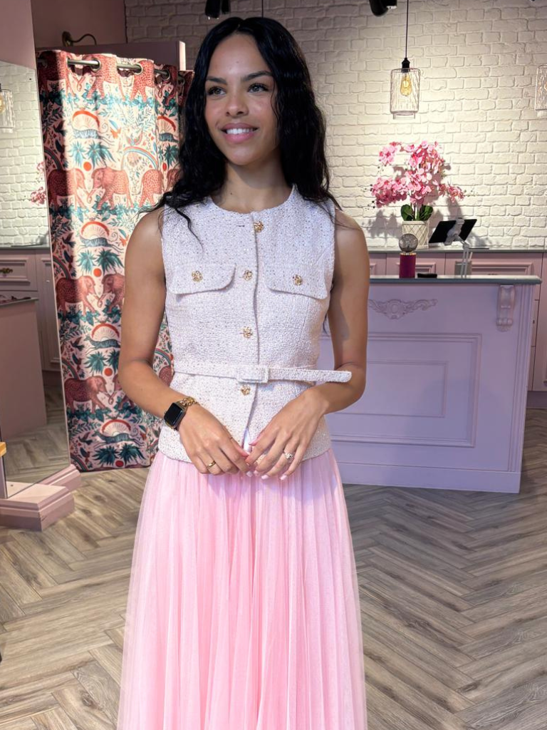 Olivia Waistcoat Blush
