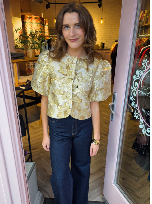 Fia Gold Crop Blazer