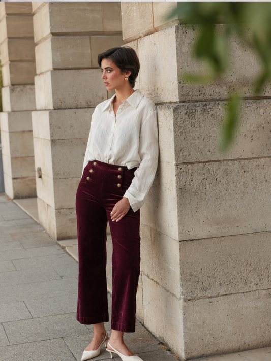 Victorine velour - Bordeaux