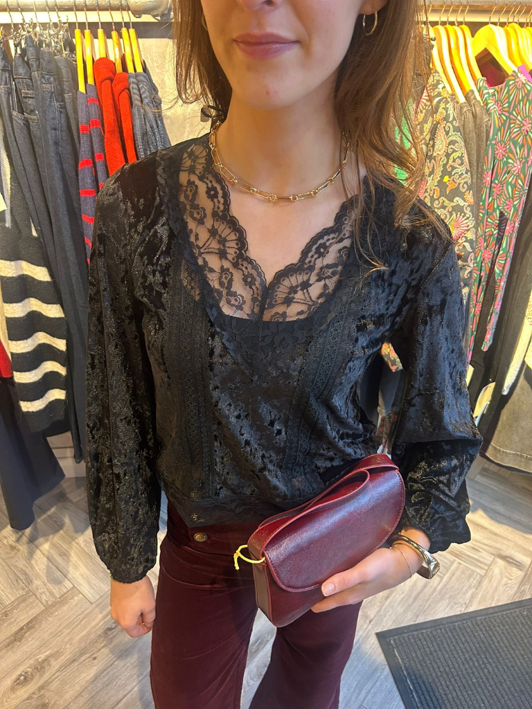 Catherine Lace Black Top