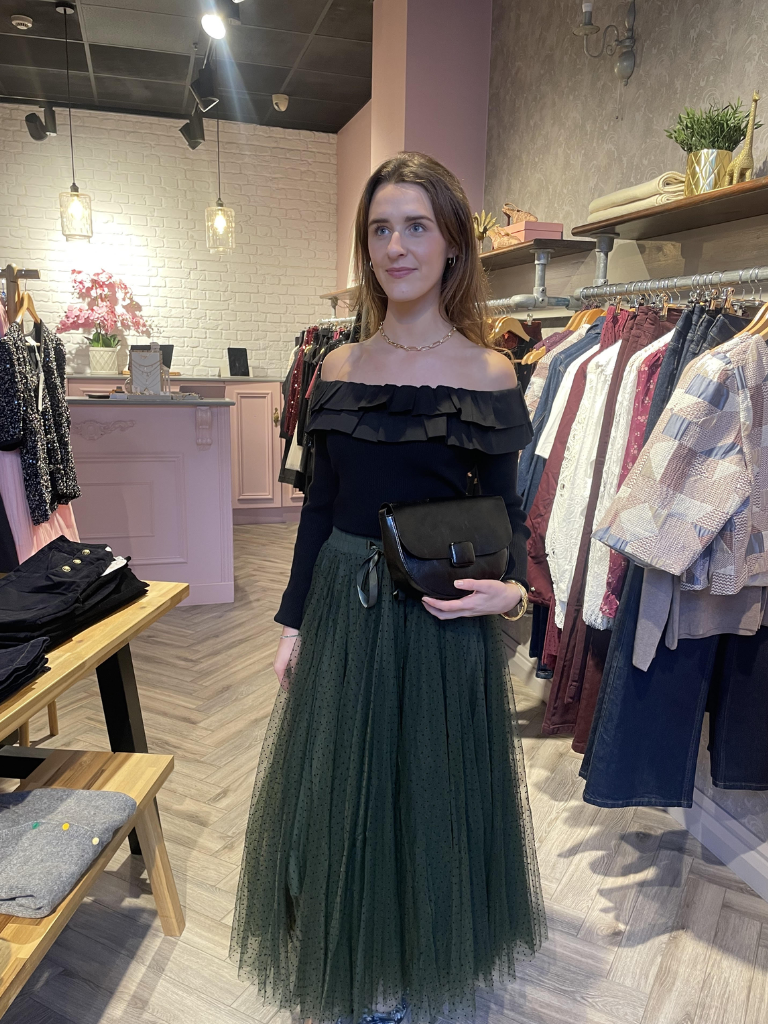 Green Polka Dot Tulle