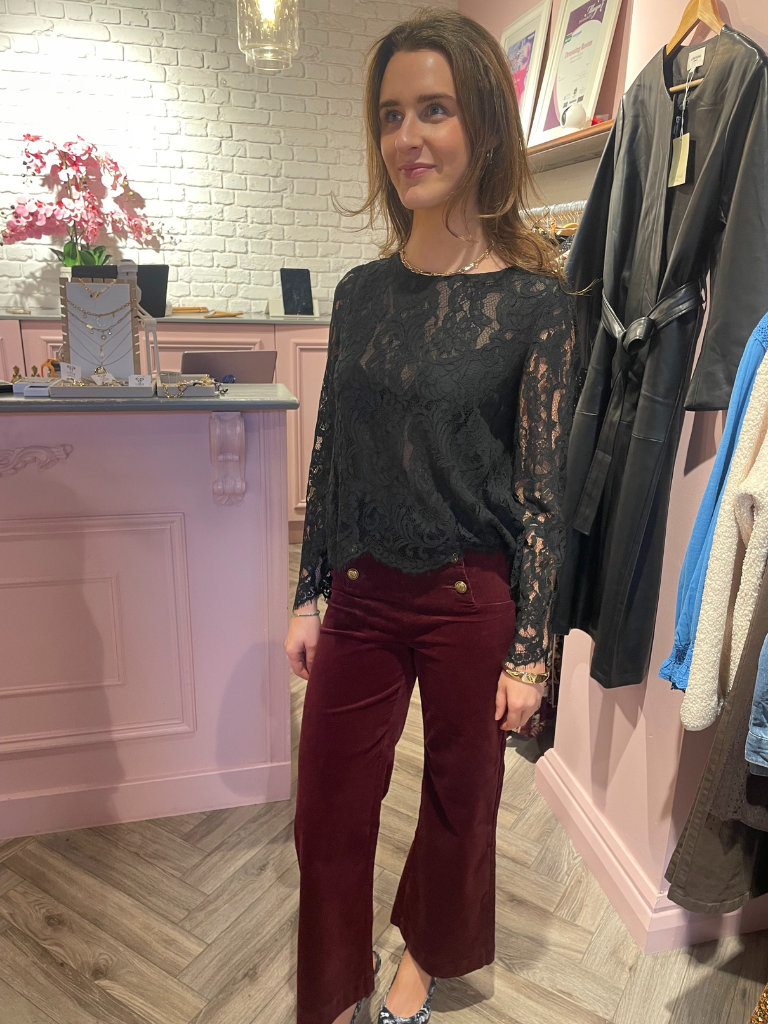 Lina Lace Black Blouse