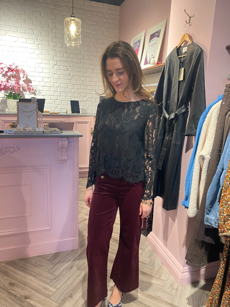 Lina Lace Black Blouse