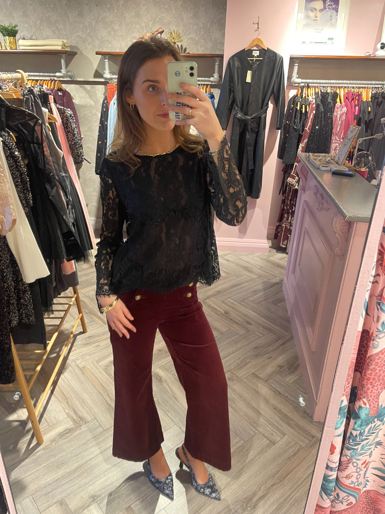 Lina Lace Black Blouse