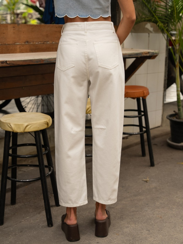 Brandy Balloon Leg Jeans - White