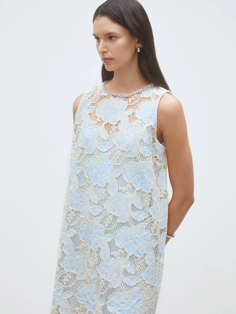 Cerise Blue Lace Dress