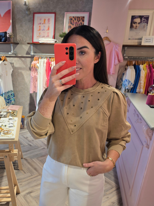 Kiki Taupe Sweatshirt