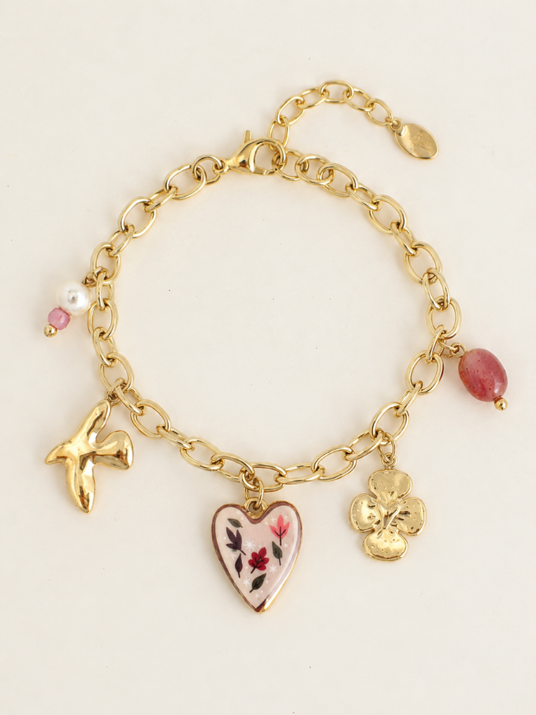 Fleur Heart Bracelet