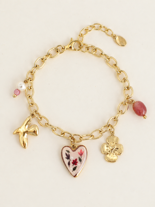 Fleur Heart Bracelet
