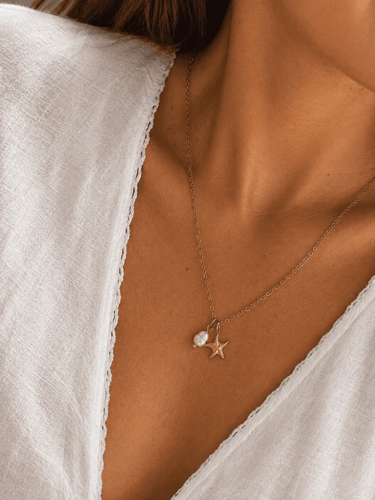 Emma Starfish & Pearl Necklace