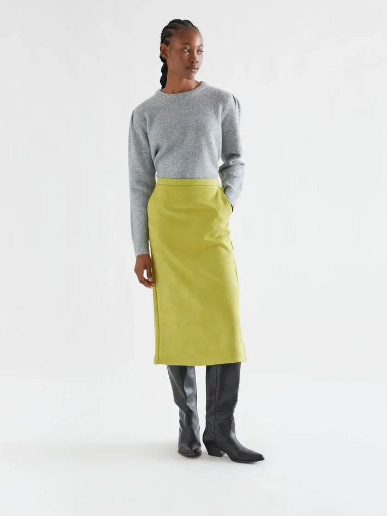 Sophia Lime Green Skirt